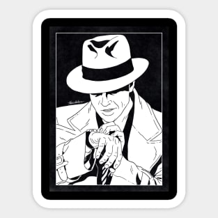 DICK TRACY (Black and White) Sticker